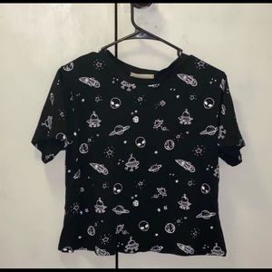 Alien/space crop top